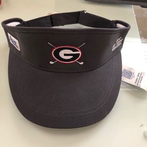UGA golf visor with tags